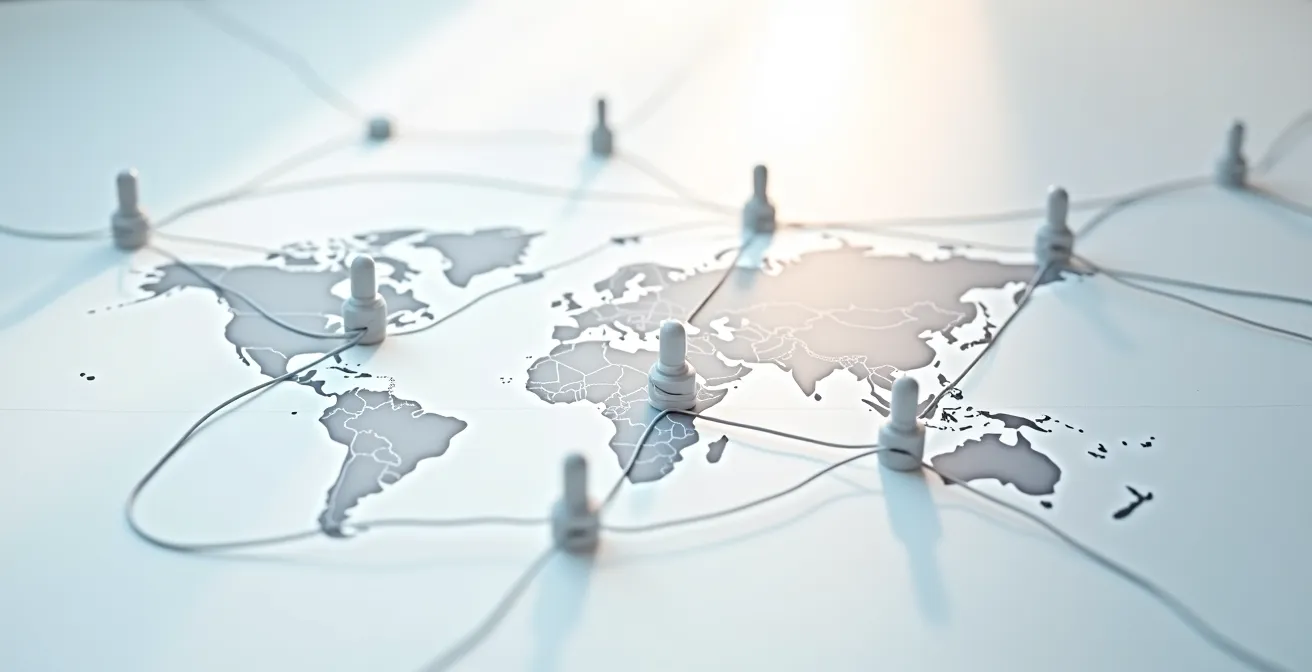 An abstract representation of healthcare accessibility across different regions in Canada.