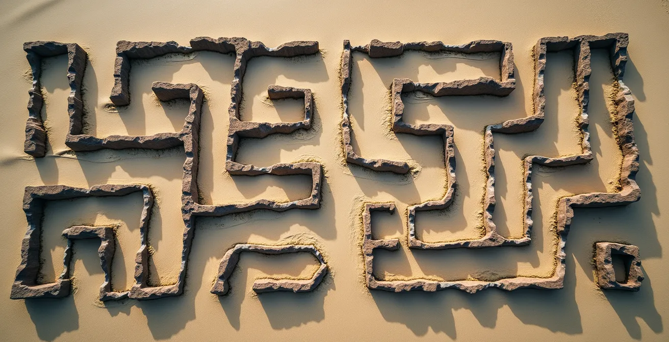 Complex maze pattern representing confusing medical data interpretation