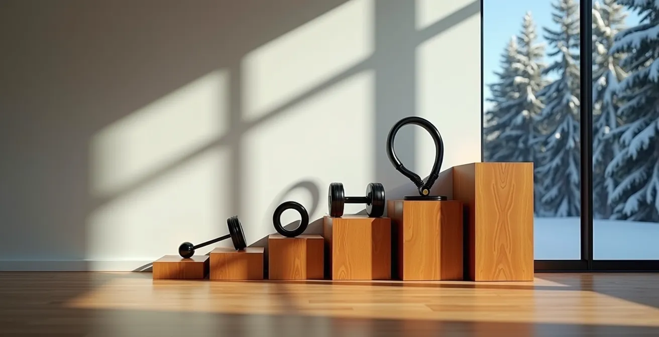 Visual guide showing four progressive stages of hinge movements from wall hinge to full deadlift