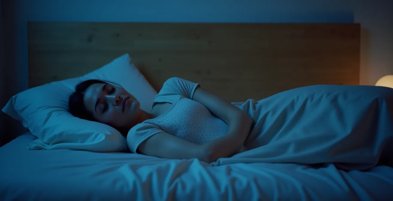 Person sleeping with properly fitted neutral wrist splint